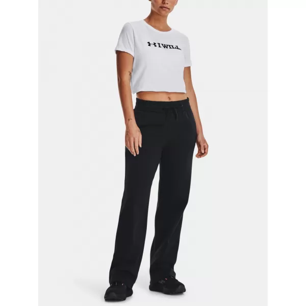 Női sportnadrág UNDER ARMOUR RIVAL FLC STRAIGHT PANT 1381847-001 FEKETE 