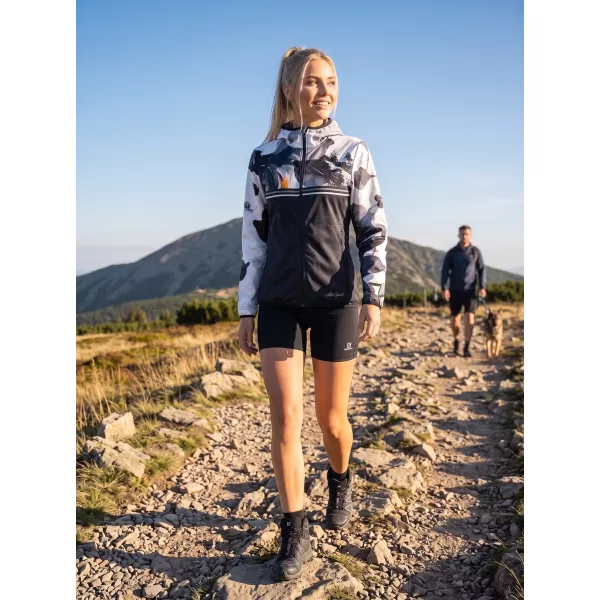  Női prémium softshell kabát ALTISPORT VOJ/ALW117JACK01 FEKETE/NARANCS 