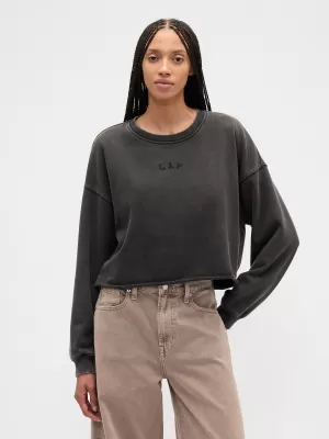 Női pulóver GAP LOGO SWEATSHIRT 799277-01 HOLDTALAN ÉJSZAKA