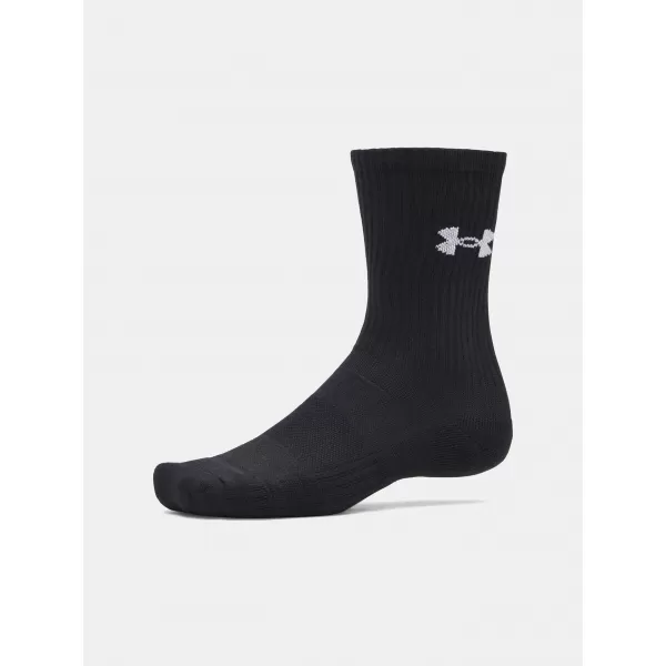  Zokni UNDER ARMOUR PERFORMANCE COTTON 3P CRW 6009685-008 FEKETE 