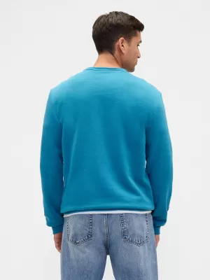 Férfi pulóver GAP LOGO SWEATSHIRT 645634-17 PALA KÉKESZÖLD