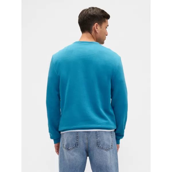  Férfi pulóver GAP LOGO SWEATSHIRT 645634-17 PALA KÉKESZÖLD 