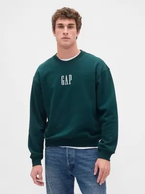 Férfi pulóver GAP LOGO SWEATSHIRT 821273-05 TRÓPUSI ZÖLD