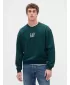 Férfi pulóver GAP LOGO SWEATSHIRT 821273-05 TRÓPUSI ZÖLD