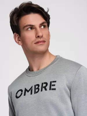 Férfi pulóver OMBRE B1711 SZÜRKE MELANZS