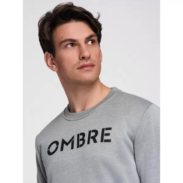  Férfi pulóver OMBRE B1711 SZÜRKE MELANZS 