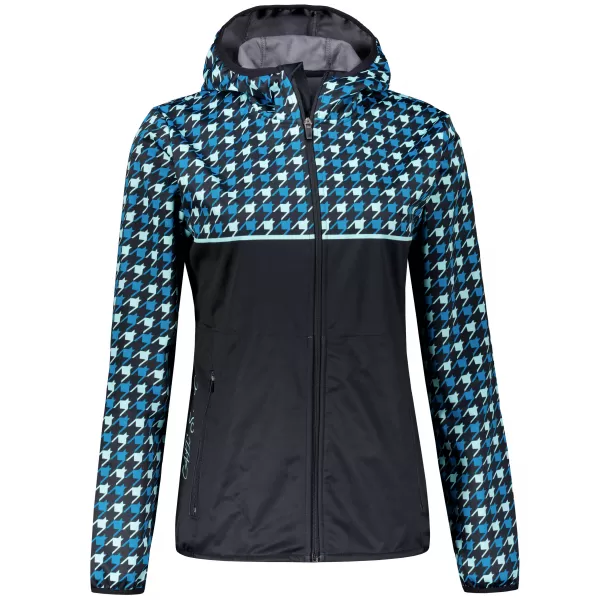  Női prémium softshell kabát ALTISPORT VOJ/ALW048JACK01 FEKETE ÉS KÉK 