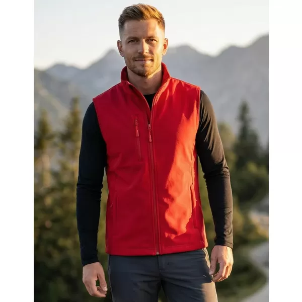  Férfi softshell mellény ALTISPORT NoPrint NP/ALM865 PIROS 