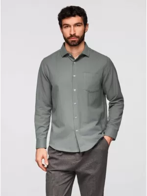 Férfi ing OMBRE K694 KHAKI