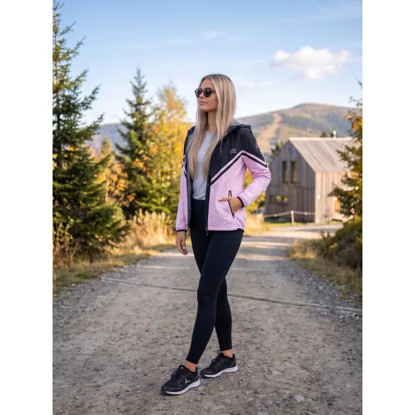  Női prémium softshell kabát ALTISPORT VOJ/ALW101JACK01 RÓZSASZÍNES FEKETE 