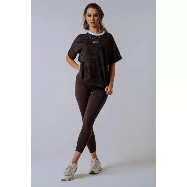  Laza szabású póló POWER 894 DARK BROWN CAMO Nebbia 