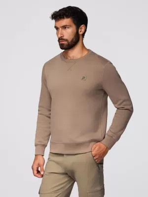 Férfi pulóver OMBRE OM-SSNZ-0243 VILÁGOSBARNA