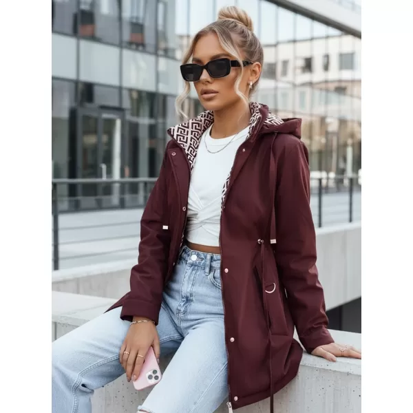  Női kabát DSTREET TY5349 BURGUNDIA 