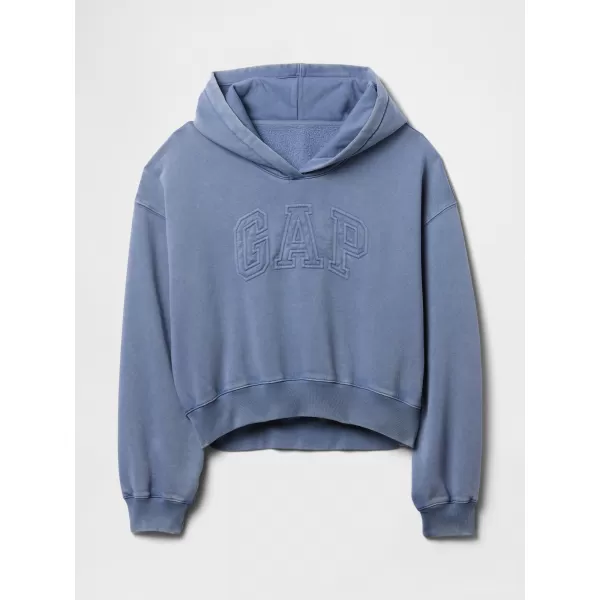 Női pulóver GAP LOGO PULLOVER HOODIE 746918-01 BAINBRIDGE KÉK 