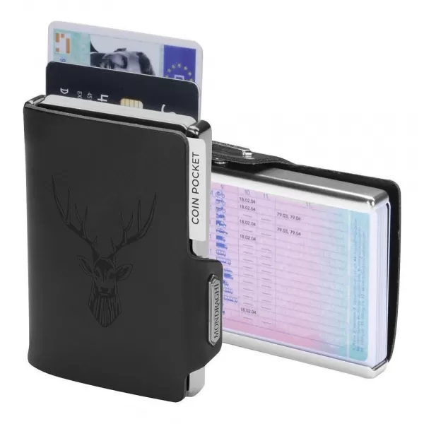  Pénztárca MONDRAGHI Silhouette Classic Deer FEKETE 