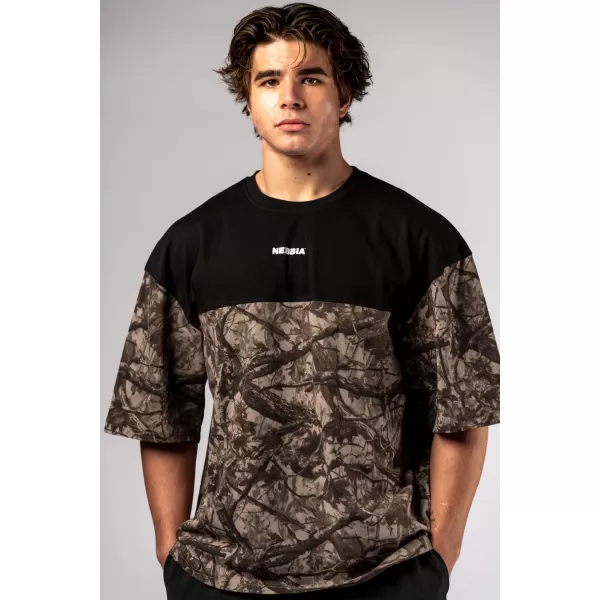  Túlméretes póló POWER 898 LIGHT BROWN CAMO Nebbia 