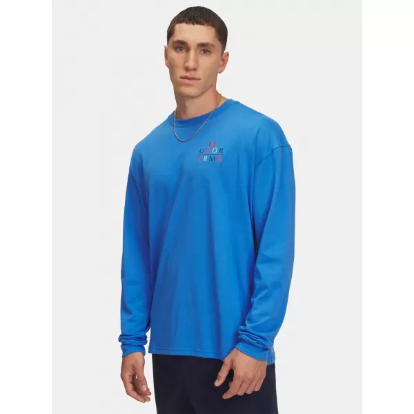  Férfi póló UNDER ARMOUR UA HWT MODERN SPORT OS LS 6004885-402 KÉK 