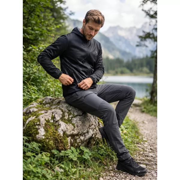  Férfi prémium softshell kabát ALTISPORT VOJ/ALM129JACK01 FEKETE SZÜRKE 