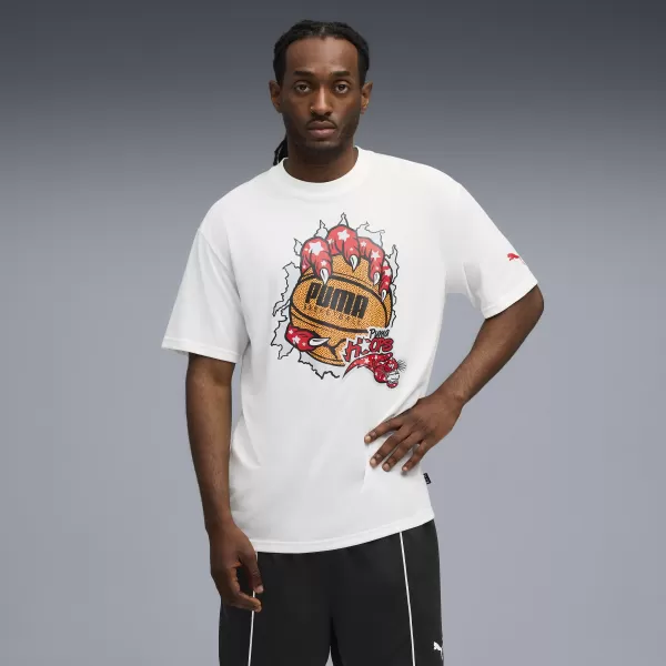  Férfi póló PUMA HOOPAVERSE TEE 3 632891-01 PUMA FEHÉR 
