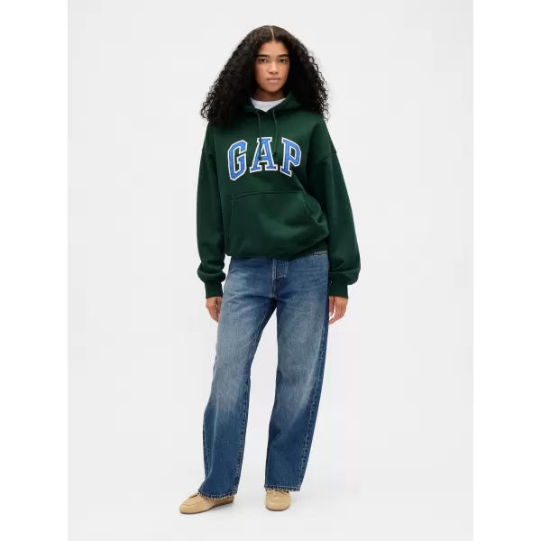  Férfi pulóver GAP HEAVYWEIGHT LOGO HOODIE PULLOVER 823104-03 MÉLYVADÁSZ 