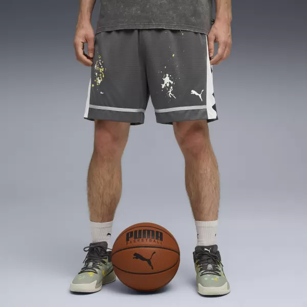  Férfi rövidnadrág PUMA PITP ALL JAWS 6.5" SHORT 632918-01 SÖTÉTSZÜRKE 