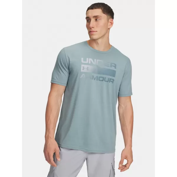  Férfi póló UNDER ARMOUR UA TEAM ISSUE WORDMARK SS 1329582-323 ZÖLD 
