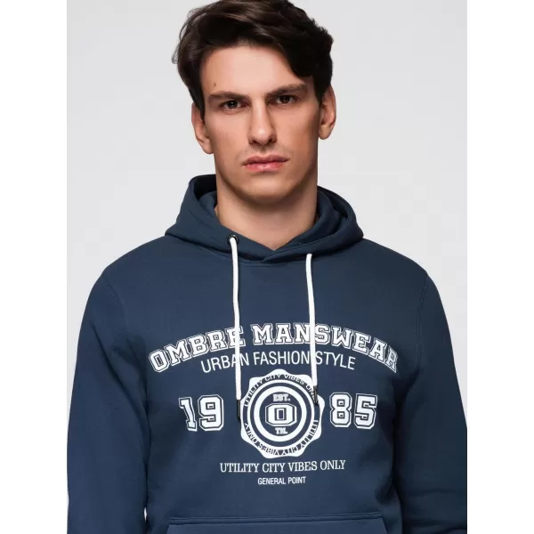  Férfi pulóver OMBRE B1714 SÖTÉTKÉK 