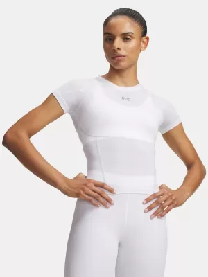 Női póló UNDER ARMOUR HEATGEAR ELITE SS 6015368-100 FEHÉR