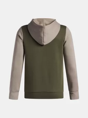 Fiú pulóver UNDER ARMOUR UA RIVAL FLC CBLCK GRPHC HD 6004994-390 ZÖLD