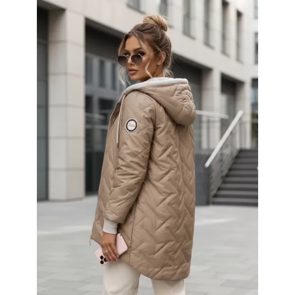  Női kabát DSTREET TY5612 KARAMELLA 