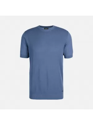 Férfi póló GEOX KNIT G012315 KÉK