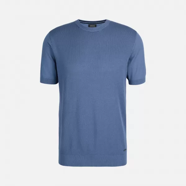  Férfi póló GEOX KNIT G012315 KÉK 