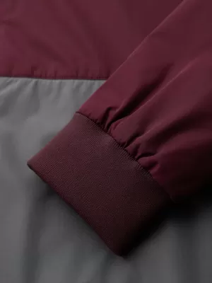 Férfi dzseki OMBRE OM-JANP-0242 BORDÓ-SZÜRKE