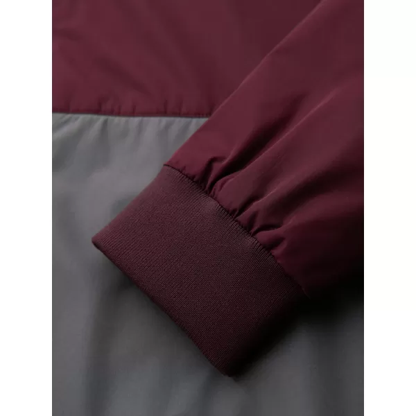  Férfi dzseki OMBRE OM-JANP-0242 BORDÓ-SZÜRKE 