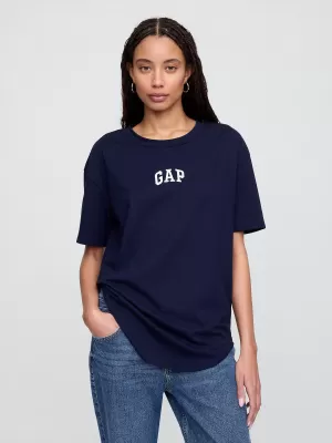 Női póló GAP LOGO BOYFRIEND TEE 407990-07 HADITENGERÉSZET EGYENRUHA