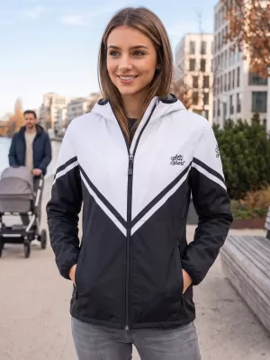 Női prémium softshell kabát ALTISPORT VOJ/ALW101JACK01 FEKETE-FEHÉR