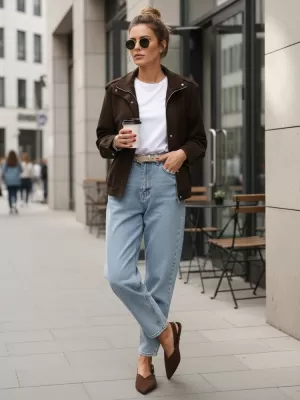 Női kabát DSTREET TY5571 BARNA