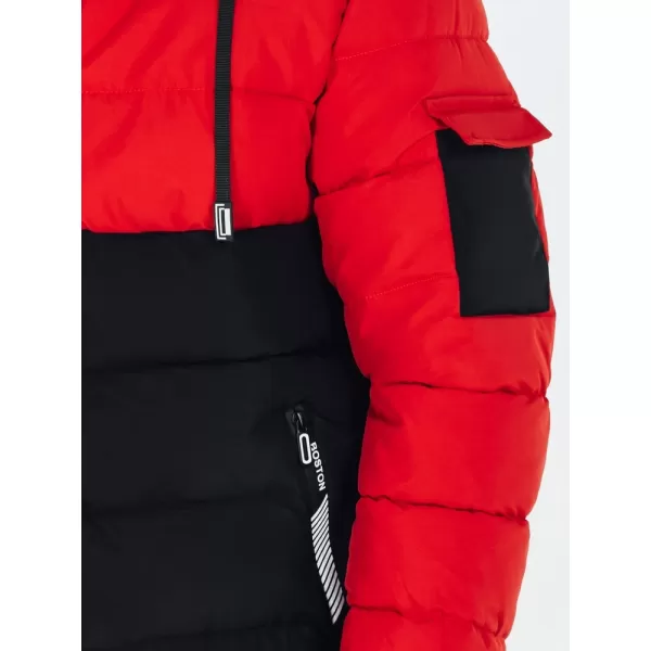  Férfi dzseki DSTREET TX5100 FEKETE/PIROS 