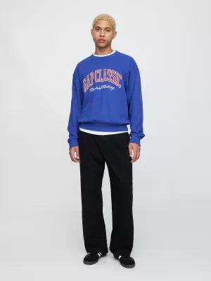 Férfi pulóver GAP CLASSIC LOGO SWEATSHIRT 744748-02 VAKÍTÓ KÉK