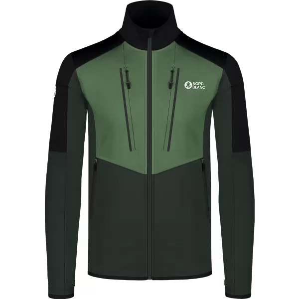  Férfi powerfleece pulóver NORDBLANC GROAN NBWFM8282 SÖTÉTZÖLD 