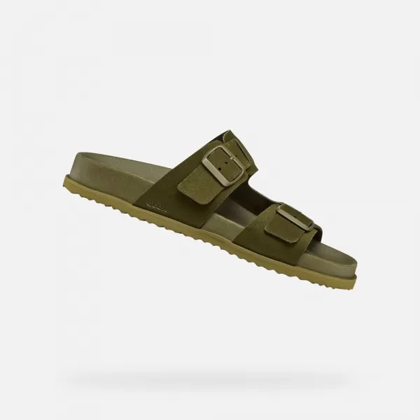  Férfi papucs GEOX PARNAIBA G014431 KHAKI 