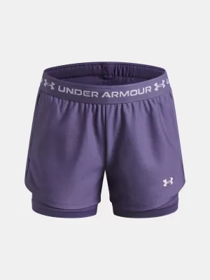 Lány rövidnadrág UNDER ARMOUR UA TECH PLAY UP 2N1 SHORT 6004985-520 LILA