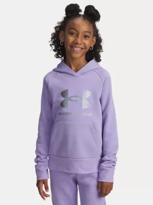 Lány pulóver UNDER ARMOUR UA RIVAL FLC SHIMMER HDY 6004118-538 LILA