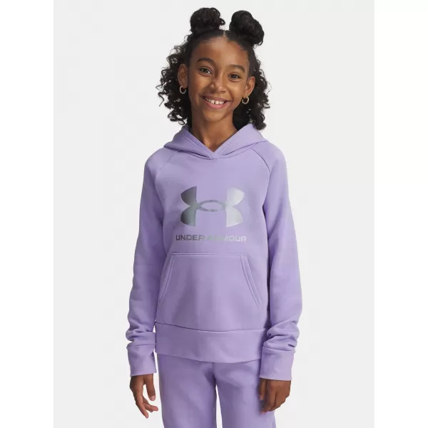  Lány pulóver UNDER ARMOUR UA RIVAL FLC SHIMMER HDY 6004118-538 LILA 