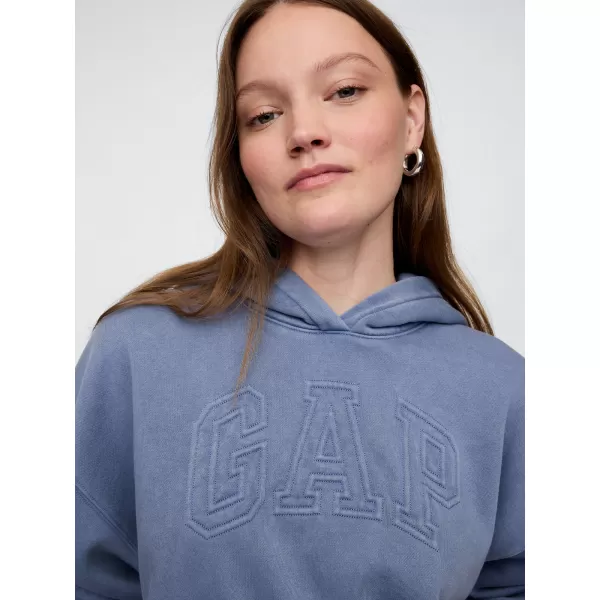  Női pulóver GAP LOGO PULLOVER HOODIE 746918-01 BAINBRIDGE KÉK 