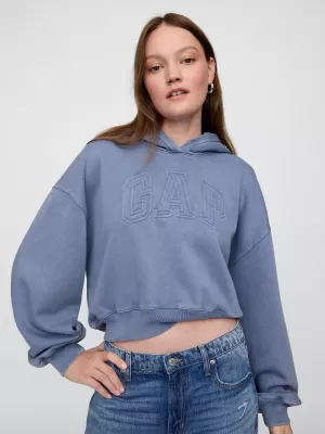 Női pulóver GAP LOGO PULLOVER HOODIE 746918-01 BAINBRIDGE KÉK