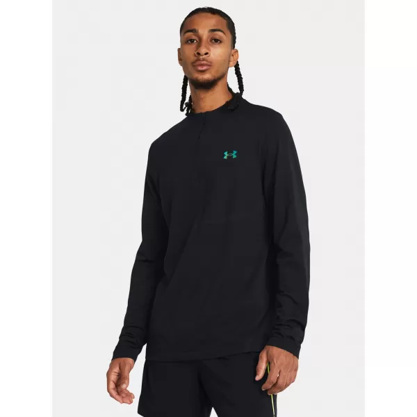  Férfi póló UNDER ARMOUR VANISH ELITE SEAMLESS 1/4 ZP 1382798-001 FEKETE 