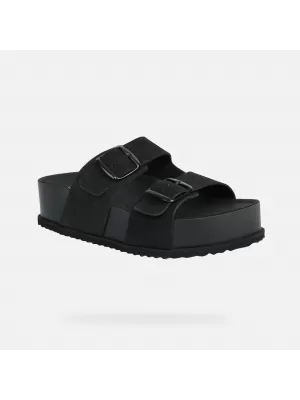 Női papucs GEOX SANDYBETT HIGH G012956 FEKETE