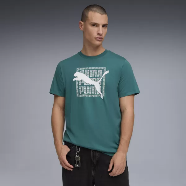 Férfi póló PUMA GRAPHIC TEE 691775_41 SMARAGD JÉG 