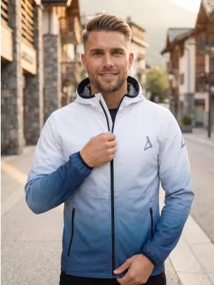 Férfi prémium softshell kabát ALTISPORT VOJ/ALM126JACK01 SÖTÉTKÉK/FEHÉR